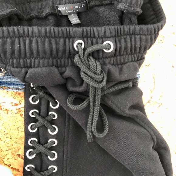 Romeo & Juliet Couture Lace-Up Sweatpants,sz Small - Picture 8 of 8